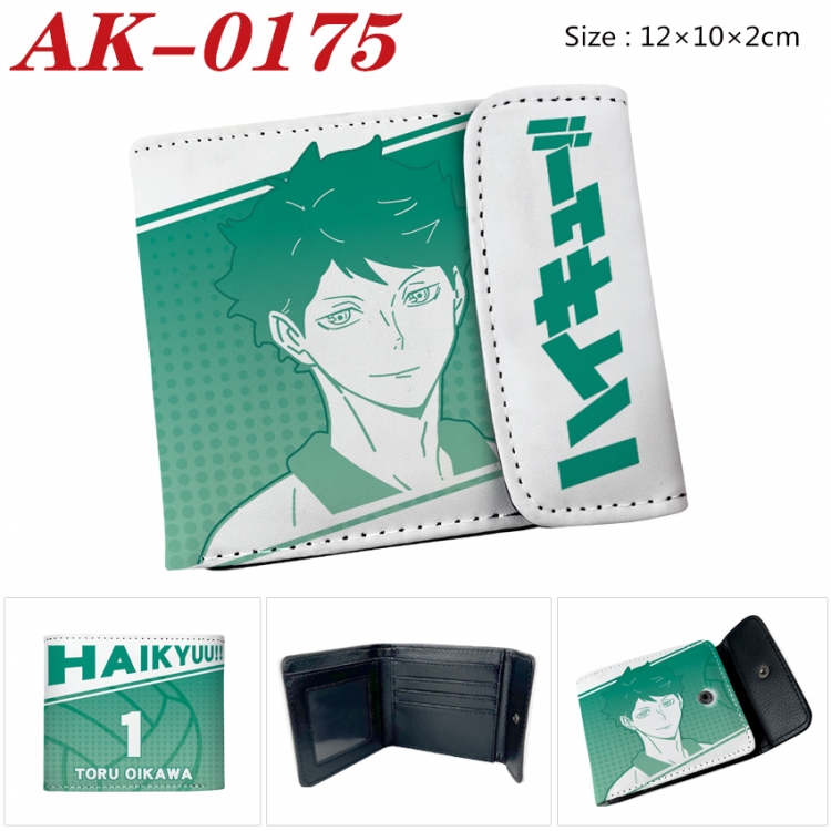 Haikyuu!! Anime PU leather full color buckle 20% off wallet 12X10X2CM