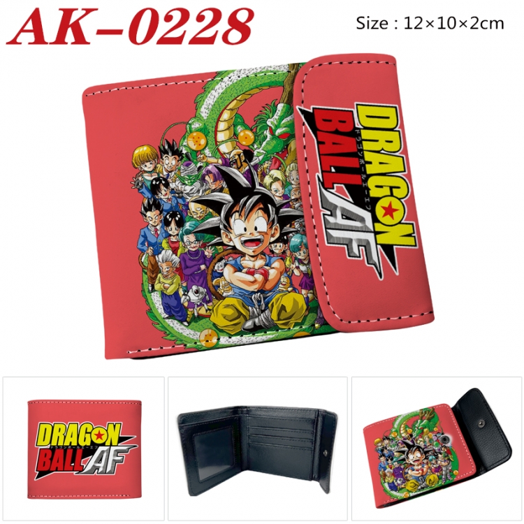 DRAGON BALL Anime PU leather full color buckle 20% off wallet 12X10X2CM