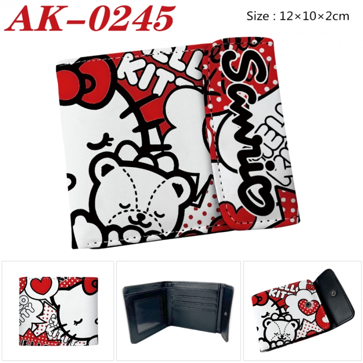 sanrio Anime PU leather full color buckle 20% off wallet 12X10X2CM