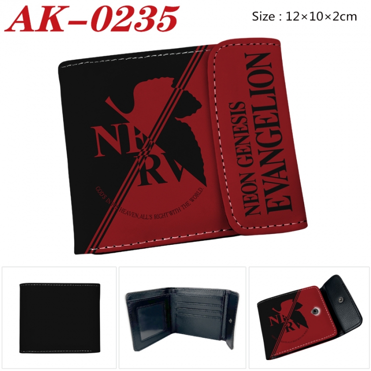 EVA Anime PU leather full color buckle 20% off wallet 12X10X2CM