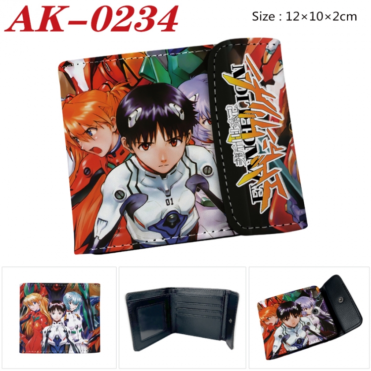 EVA Anime PU leather full color buckle 20% off wallet 12X10X2CM