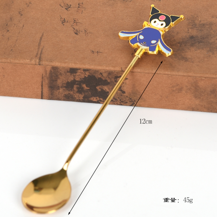 Kulomi Environmental protection metal tableware cartoon spoon blister cardboard packaging price for 2 pcs