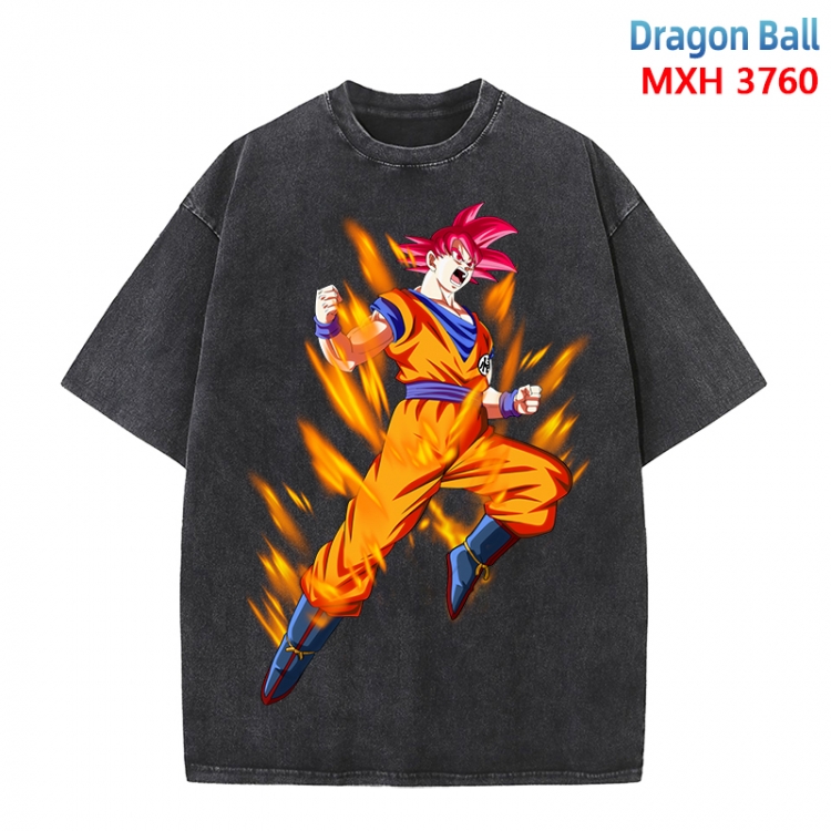 DRAGON BALL Anime peripheral pure cotton washed and worn T-shirt from S to 4XL