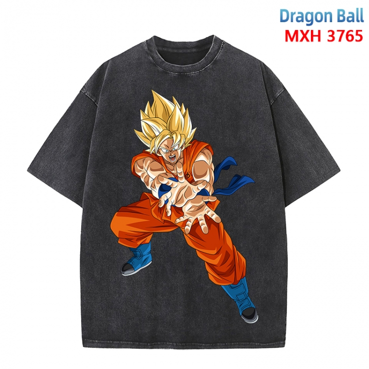 DRAGON BALL Anime peripheral pure cotton washed and worn T-shirt from S to 4XL