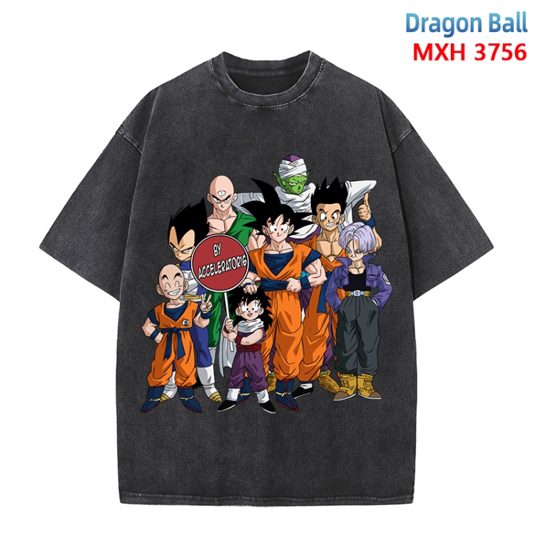 DRAGON BALL Anime peripheral pure cotton washed and worn T-shirt from S to 4XL