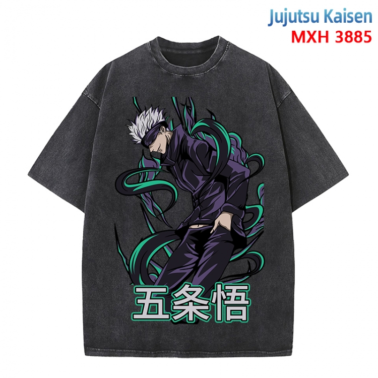 Jujutsu Kaisen Anime peripheral pure cotton washed and worn T-shirt from S to 4XL