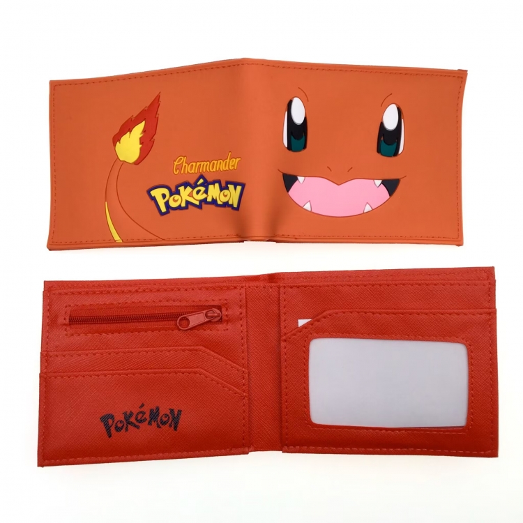 Pokemon Anime peripheral PVC adhesive surface short style folding wallet