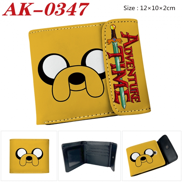 Adventure Time with Anime PU leather full color buckle 20% off wallet 12X10X2CM