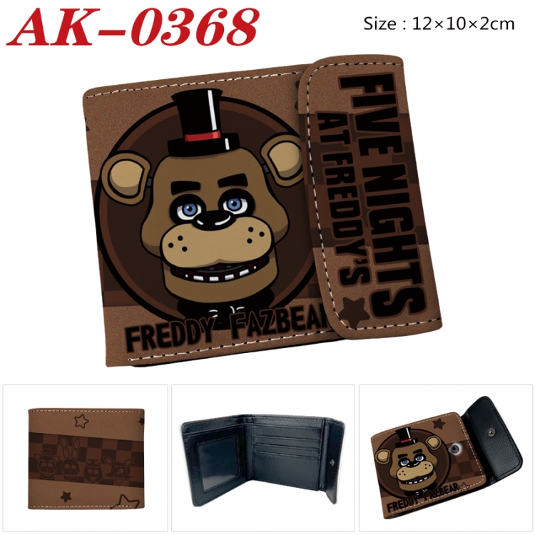 Five Nights at Freddys Anime PU leather full color buckle 20% off wallet 12X10X2CM