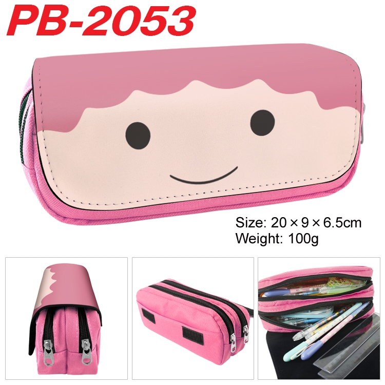 sanrio Anime double-layer pu leather printing pencil case 20x9x6.5cm