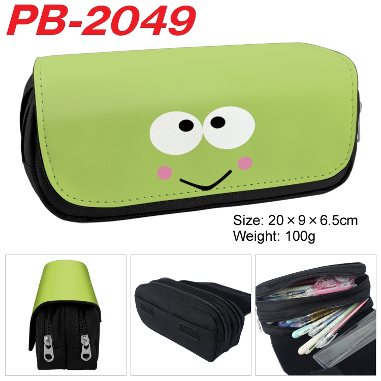 sanrio Anime double-layer pu leather printing pencil case 20x9x6.5cm