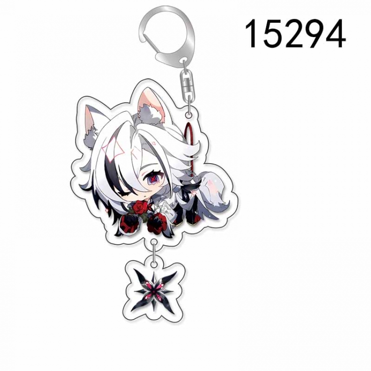 Genshin Impact Animation acrylic Key Chain  pendant price for 5 pcs  15294