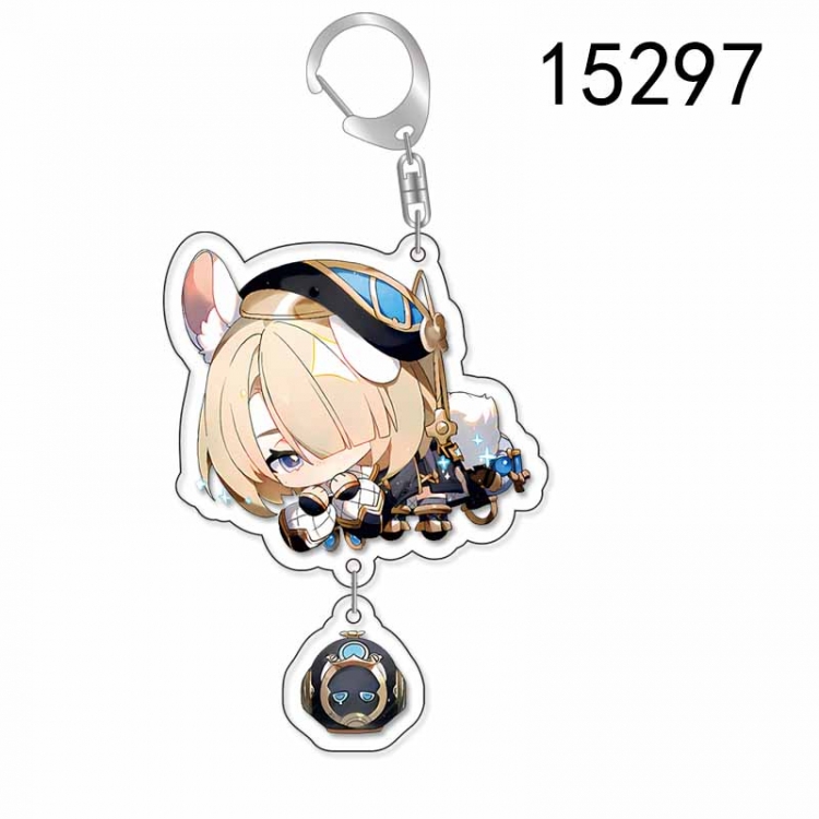 Genshin Impact Animation acrylic Key Chain  pendant price for 5 pcs 15297