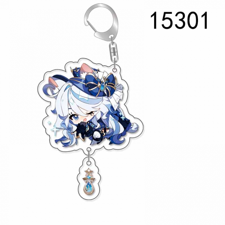 Genshin Impact Animation acrylic Key Chain  pendant price for 5 pcs  15301