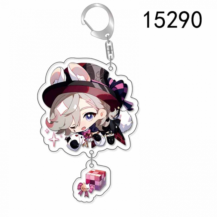 Genshin Impact Animation acrylic Key Chain  pendant price for 5 pcs 15290