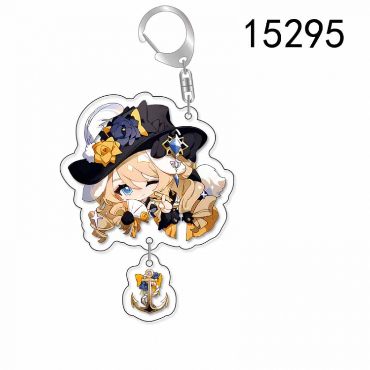Genshin Impact Animation acrylic Key Chain  pendant price for 5 pcs 15295