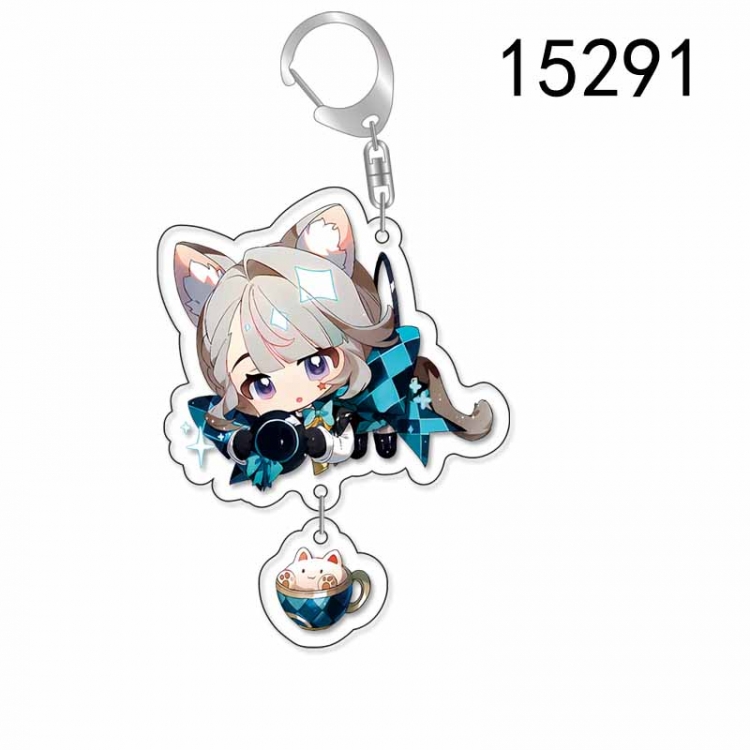 Genshin Impact Animation acrylic Key Chain  pendant price for 5 pcs 15291