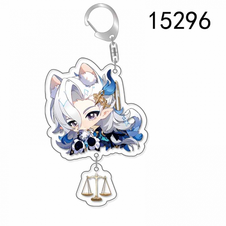 Genshin Impact Animation acrylic Key Chain  pendant price for 5 pcs 15296