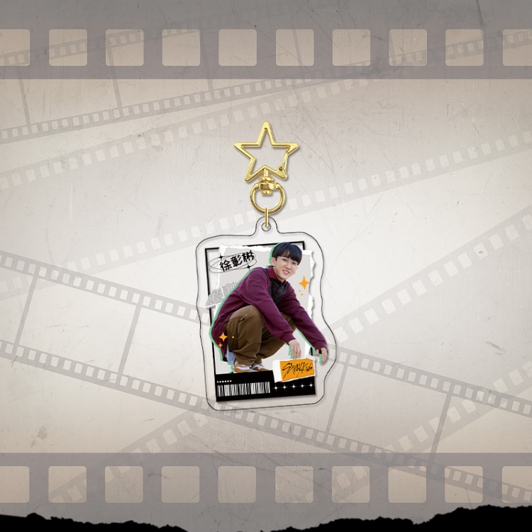 Han Tuan Stray Kids Gold Star Chain Acrylic Pendant Bag Pendant Keychain price for 5 pcs