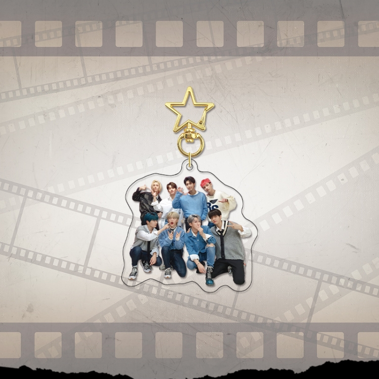Han Tuan Stray Kids Gold Star Chain Acrylic Pendant Bag Pendant Keychain price for 5 pcs