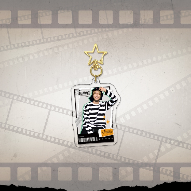 Han Tuan Stray Kids Gold Star Chain Acrylic Pendant Bag Pendant Keychain price for 5 pcs