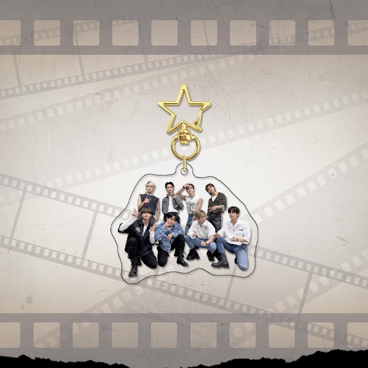 Han Tuan Stray Kids Gold Star Chain Acrylic Pendant Bag Pendant Keychain price for 5 pcs