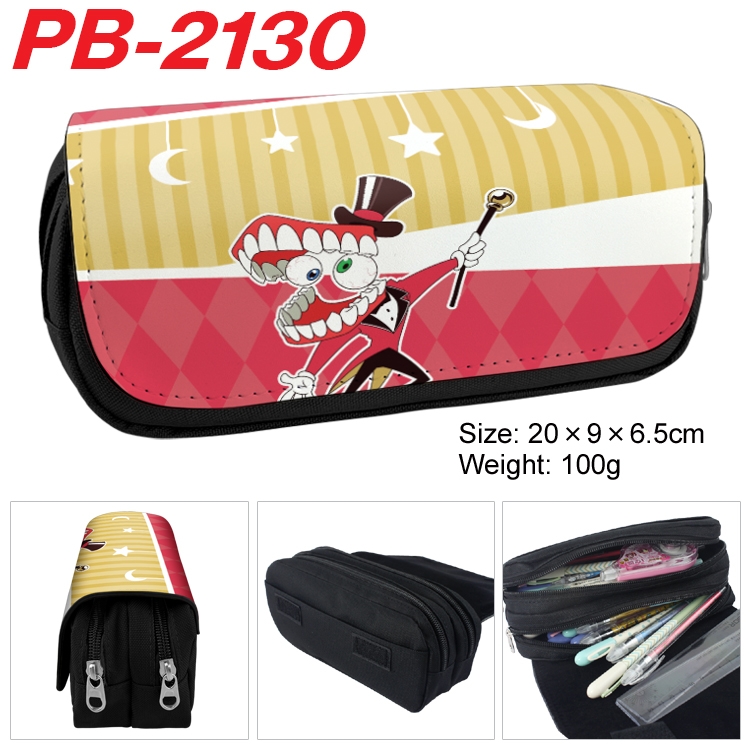 The Amazing Digital Circus Anime double-layer pu leather printing pencil case 20x9x6.5cm  PB-2130