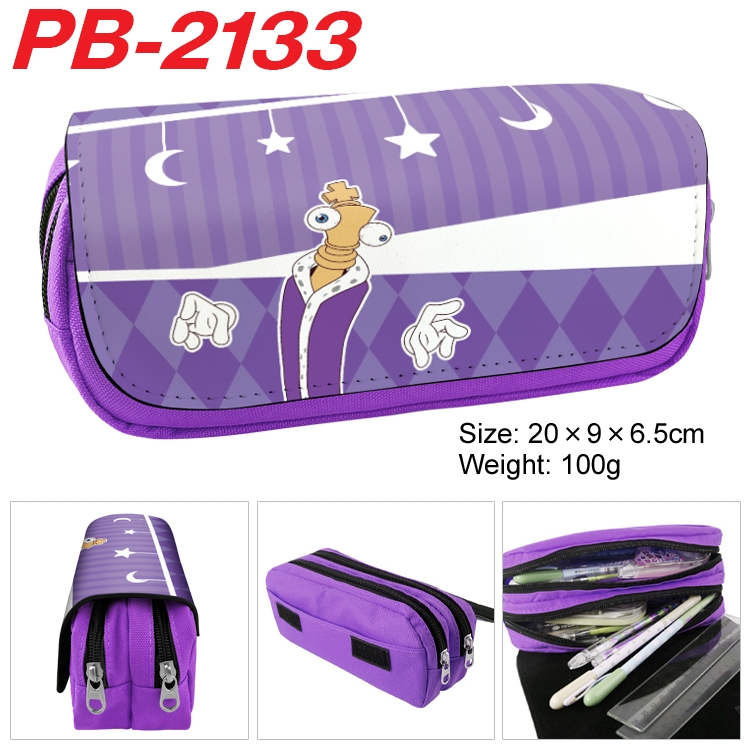 The Amazing Digital Circus Anime double-layer pu leather printing pencil case 20x9x6.5cm PB-2133