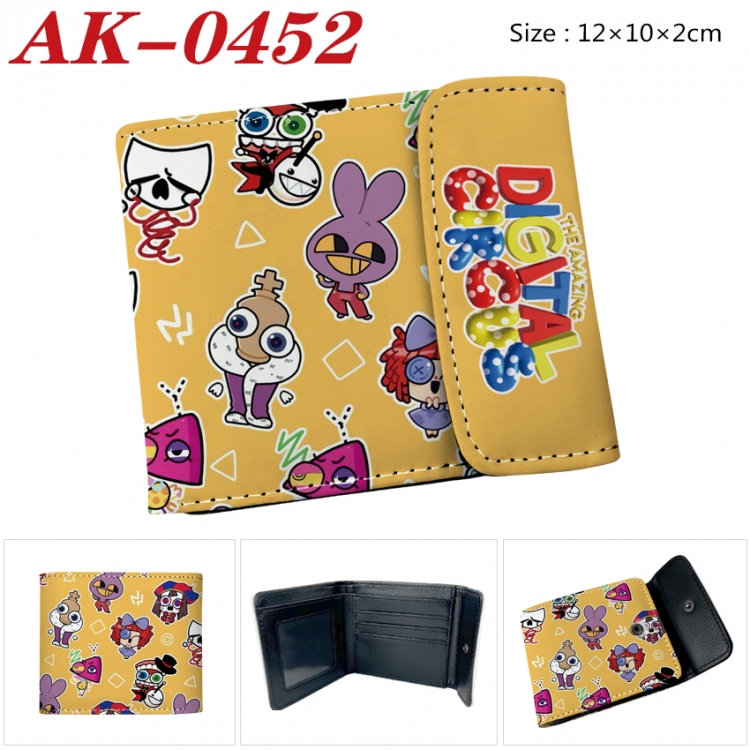 The Amazing Digital Circus Anime PU leather full color buckle 20% off wallet 12X10X2CM