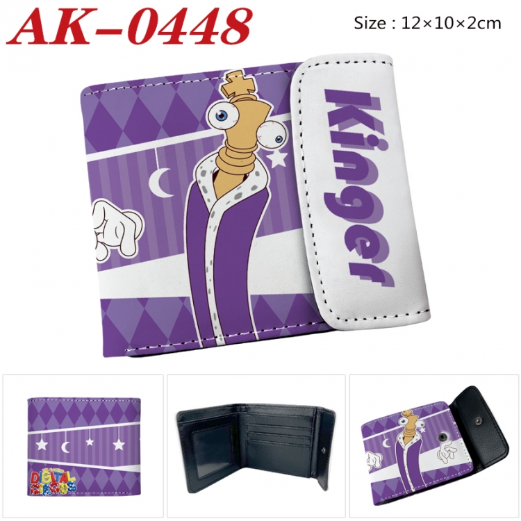 The Amazing Digital Circus Anime PU leather full color buckle 20% off wallet 12X10X2CM