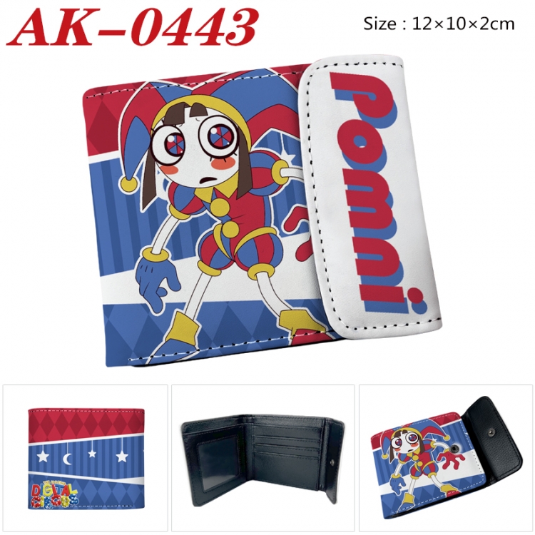 The Amazing Digital Circus Anime PU leather full color buckle 20% off wallet 12X10X2CM