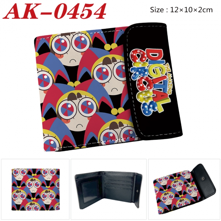 The Amazing Digital Circus Anime PU leather full color buckle 20% off wallet 12X10X2CM