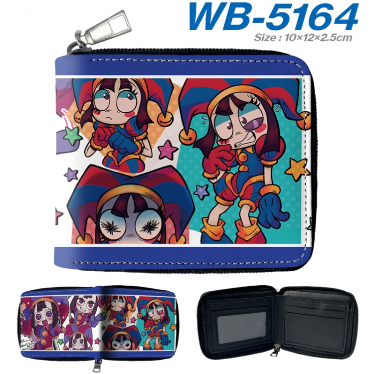 The Amazing Digital Circus Anime color short full zip folding wallet 10x12x2.5cm