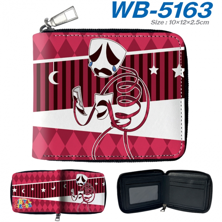 The Amazing Digital Circus Anime color short full zip folding wallet 10x12x2.5cm