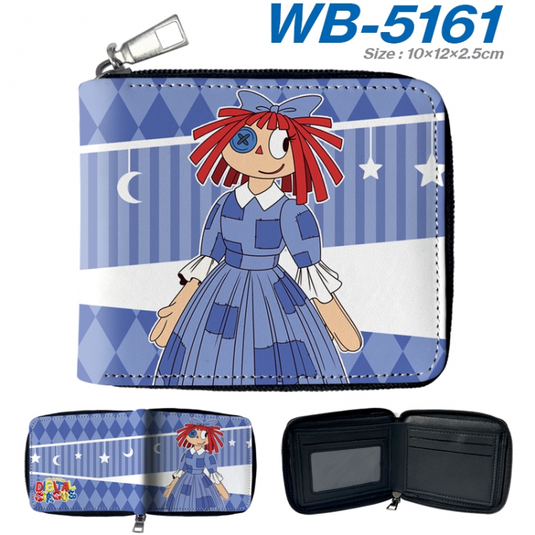 The Amazing Digital Circus Anime color short full zip folding wallet 10x12x2.5cm