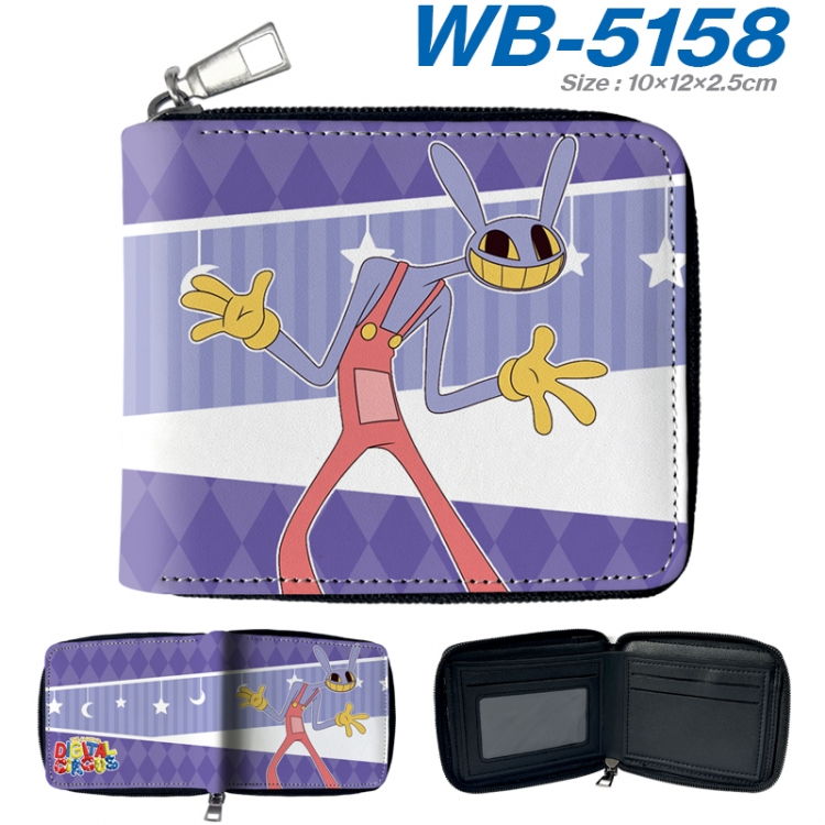 The Amazing Digital Circus Anime color short full zip folding wallet 10x12x2.5cm