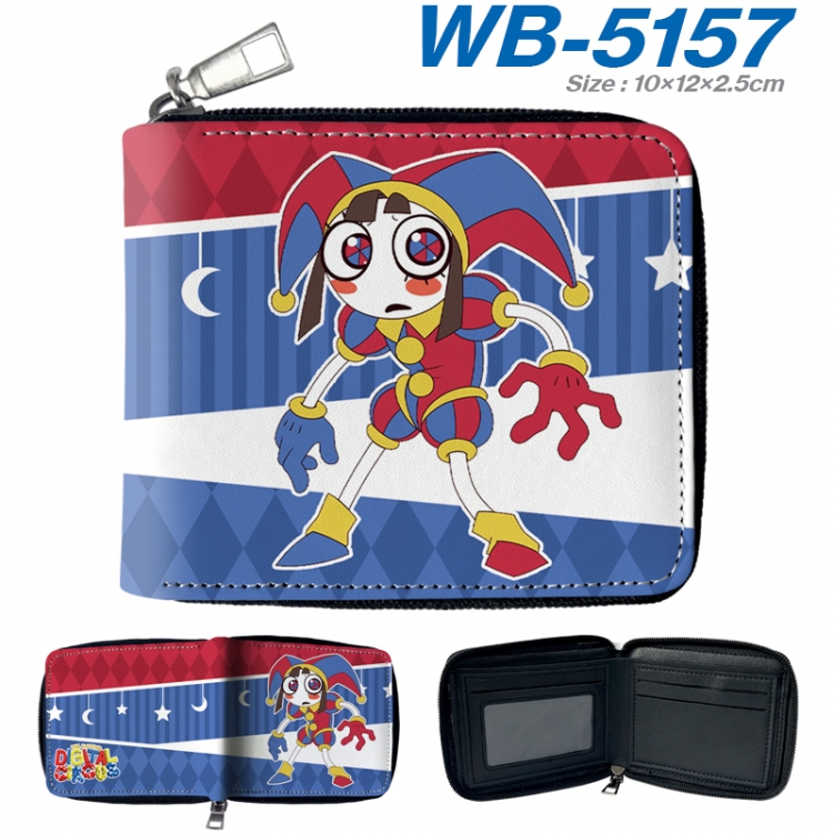 The Amazing Digital Circus Anime color short full zip folding wallet 10x12x2.5cm