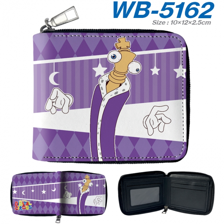 The Amazing Digital Circus Anime color short full zip folding wallet 10x12x2.5cm