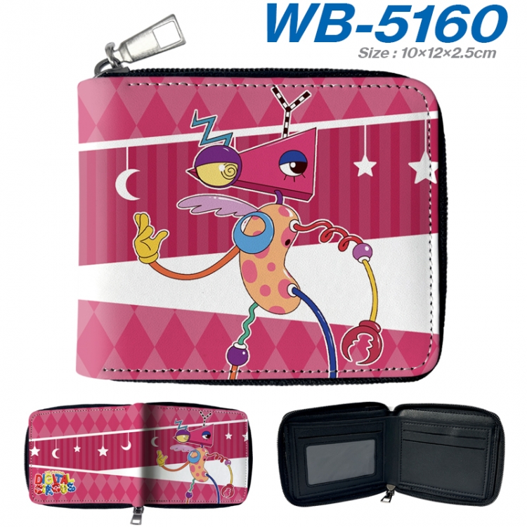 The Amazing Digital Circus Anime color short full zip folding wallet 10x12x2.5cm