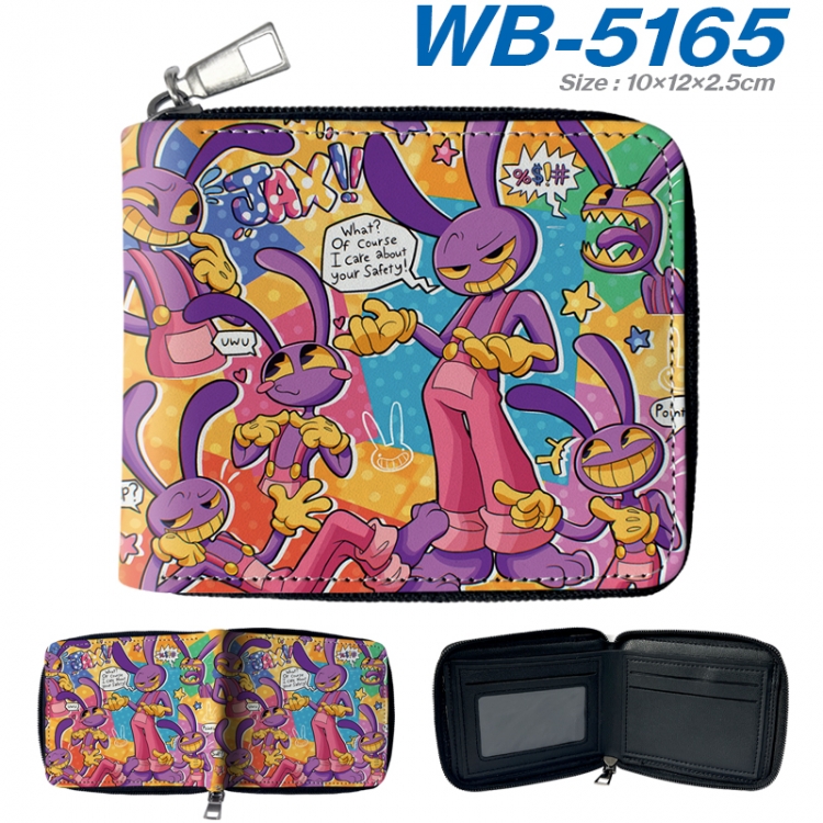 The Amazing Digital Circus Anime color short full zip folding wallet 10x12x2.5cm