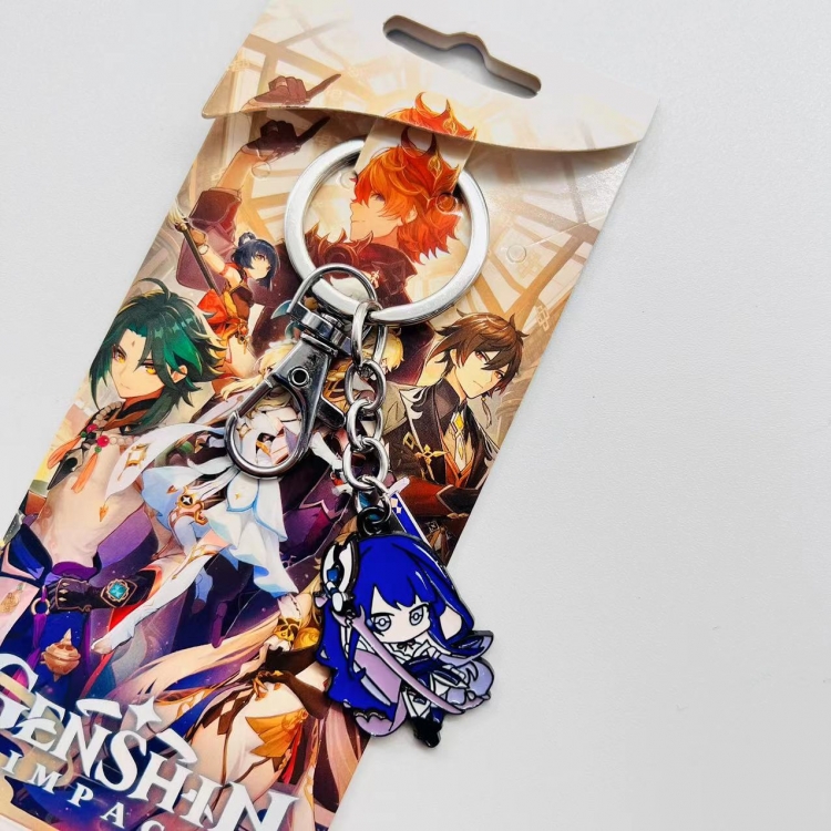 Genshin Impact Anime Character metal keychain price for 5 pcs