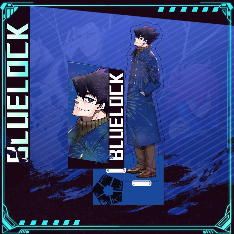  BLUE LOCK double plug Anime characters acrylic Standing Plates Keychain 16cm
