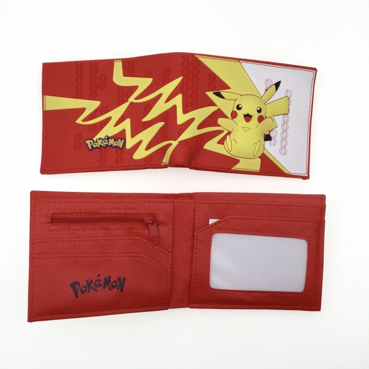 Pokemon Anime peripheral PVC adhesive surface short style folding wallet