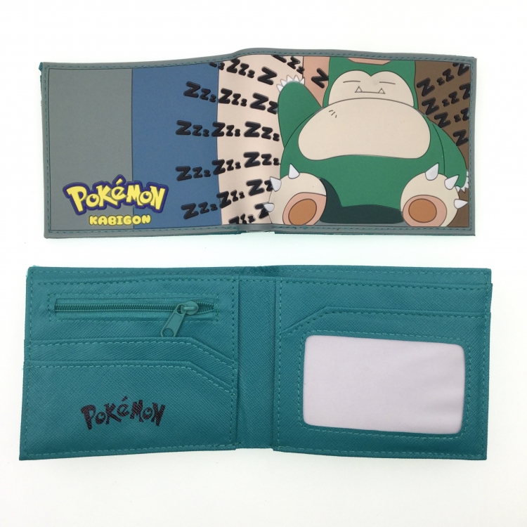 Pokemon Anime peripheral PVC adhesive surface short style folding wallet
