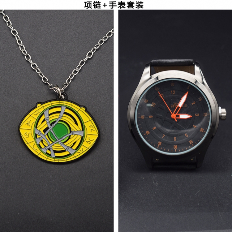 Doctor Strange Necklace pendant watch set