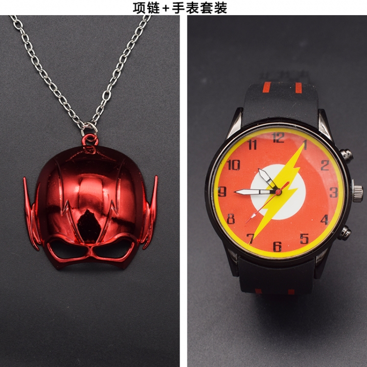 The Flash Necklace pendant watch set