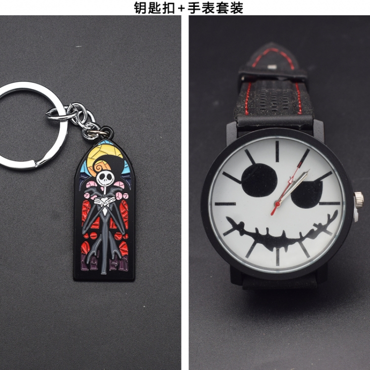 The Nightmare Before Christmas Metal keychain watch set