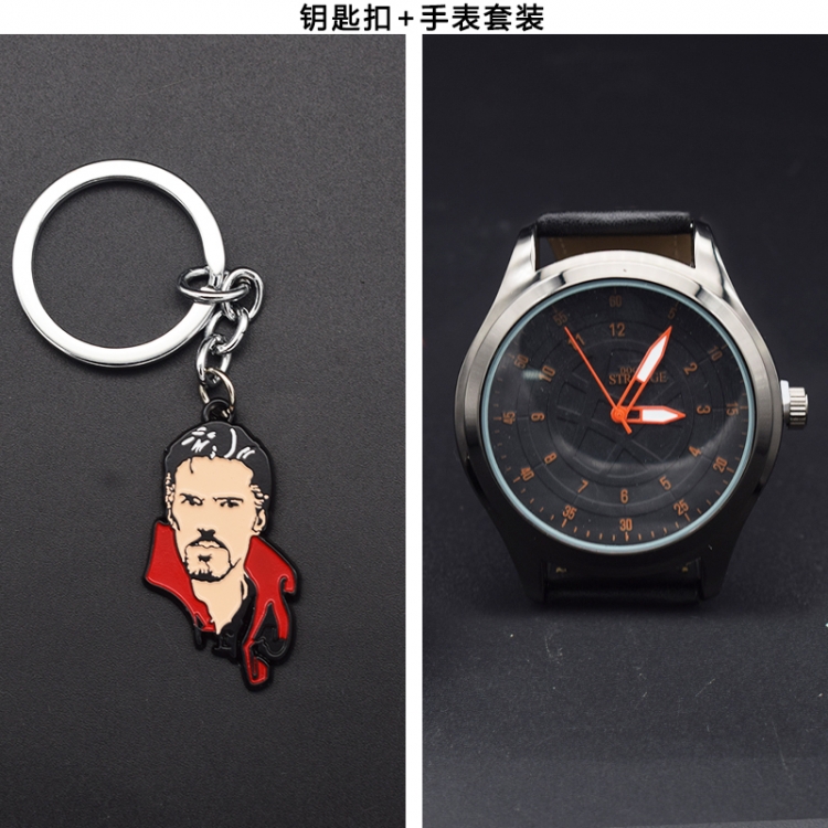 Doctor Strange Metal keychain watch set