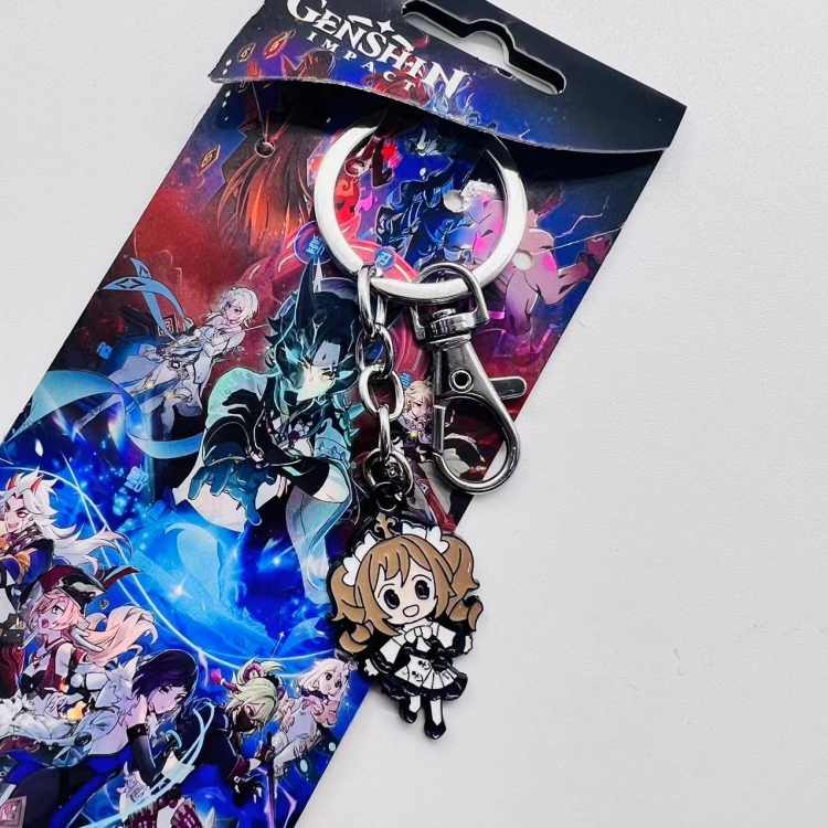 Genshin Impact Anime Character metal keychain price for 5 pcs