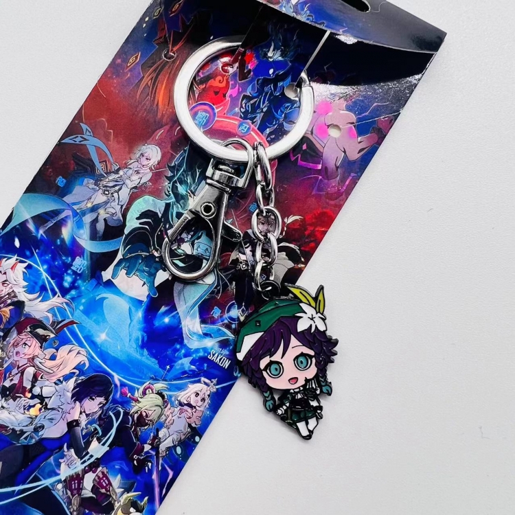 Genshin Impact Anime Character metal keychain price for 5 pcs